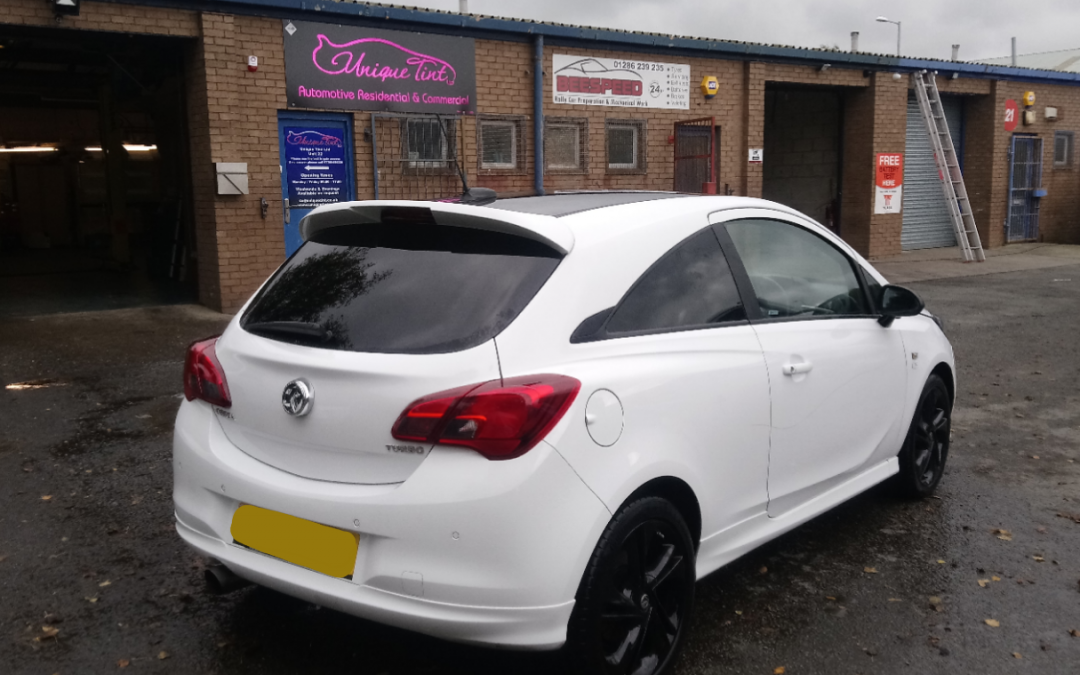 Vauxhall Corsa 1.4 Turbo with limo tint over factory privacy glass